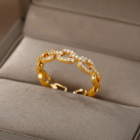 Anel Elo Dourado (Banhado a Ouro 18K)
