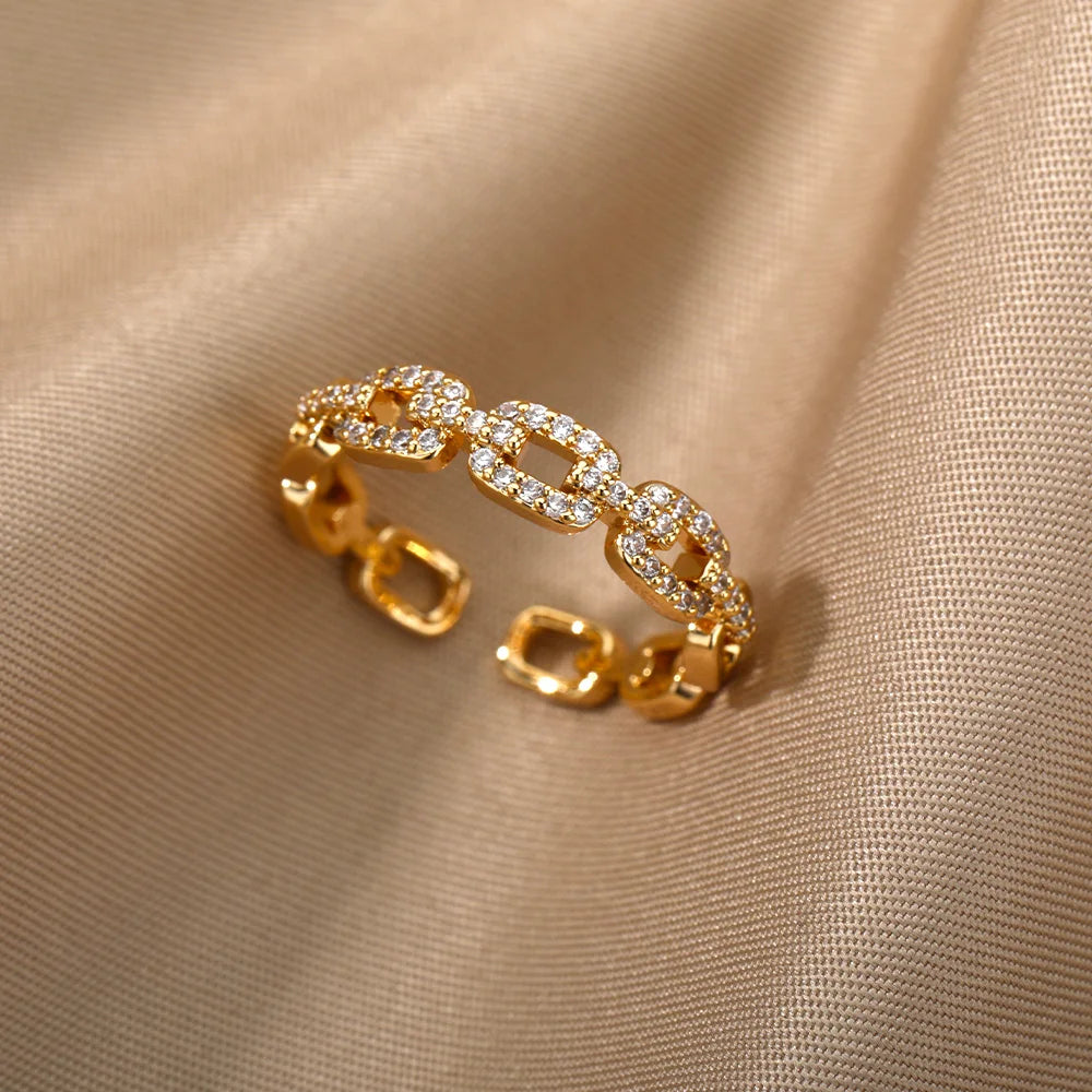 Anel Elo Dourado (Banhado a Ouro 18K)