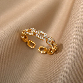 Anel Elo Dourado (Banhado a Ouro 18K)