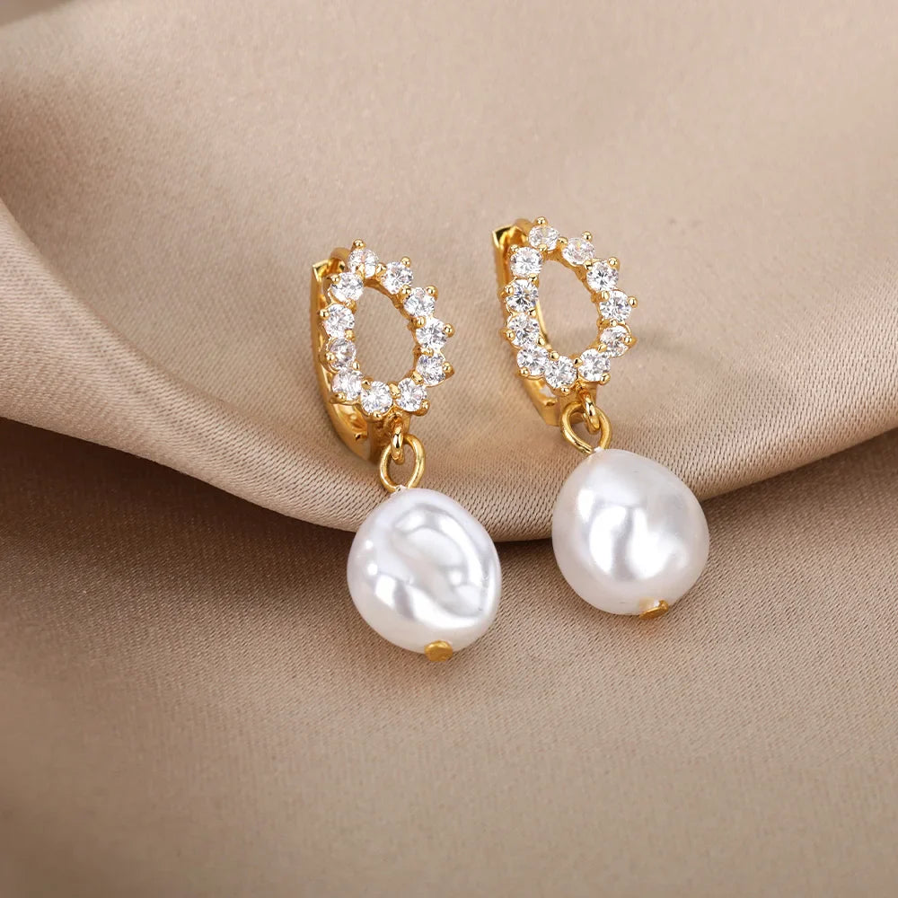Brincos Pearl (Banhado a Ouro 18K)