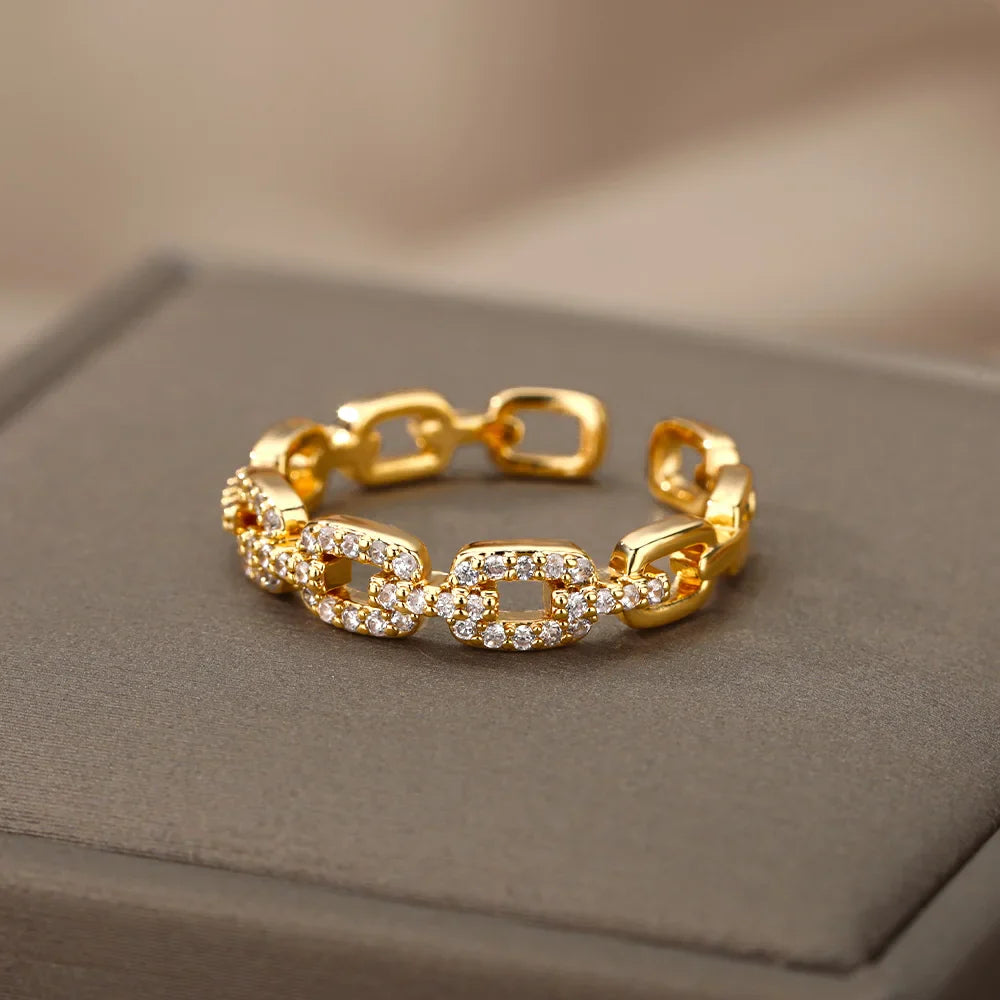 Anel Elo Dourado (Banhado a Ouro 18K)