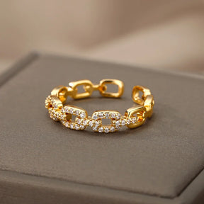 Anel Elo Dourado (Banhado a Ouro 18K)