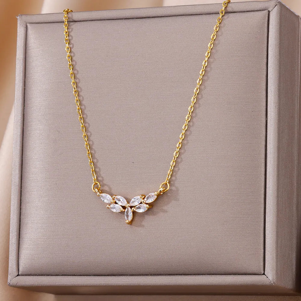 Colar Gota Dourada Vine (Banhado a Ouro 18K)
