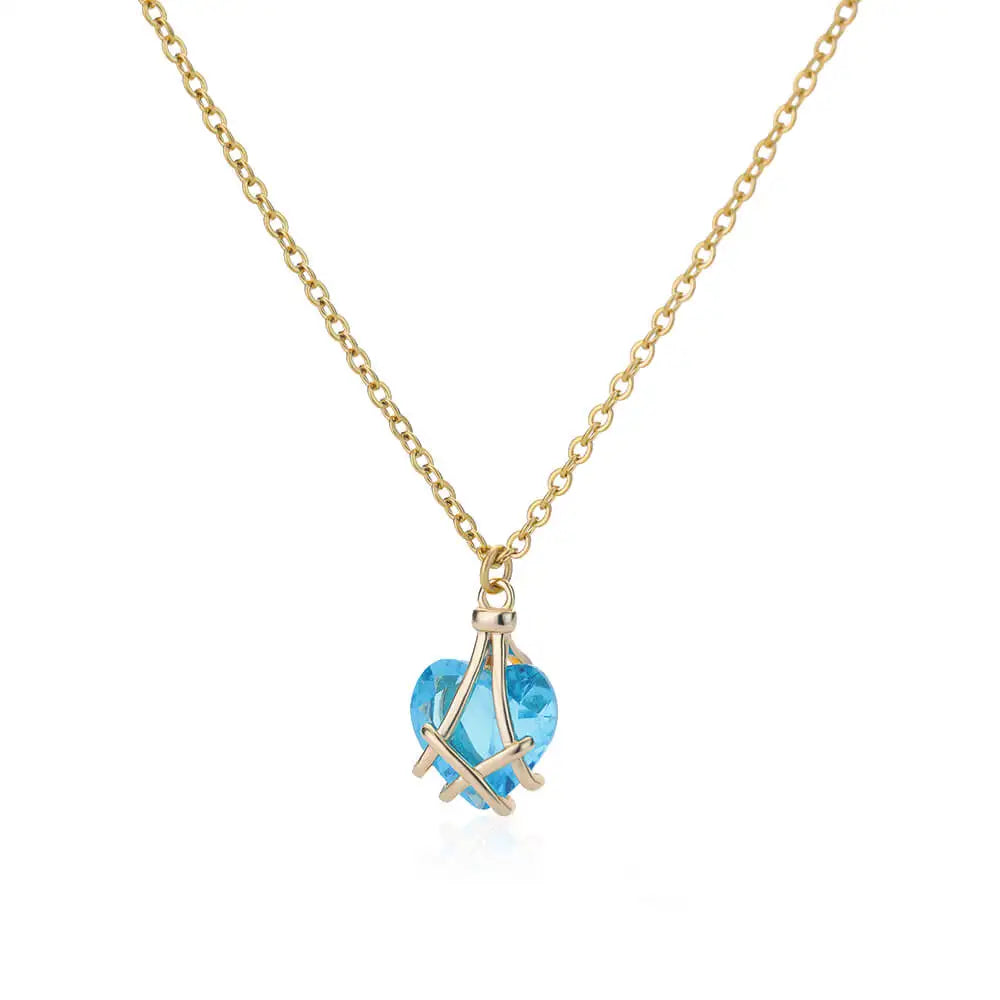 Colar Coração de Zircônia (Banhado a Ouro 18K)