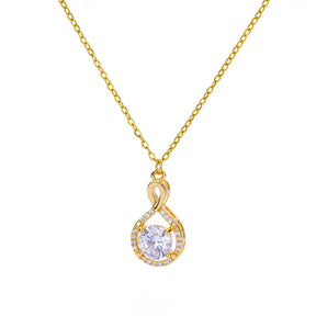 Colar Pendente Infinito Zircônia (Banhado a Ouro 18K)