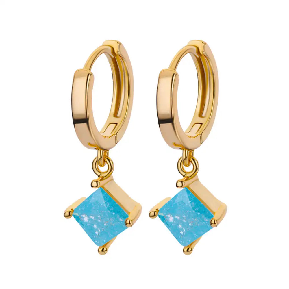 Brincos Pirâmide Zircônia (Banhado a Ouro 18K)