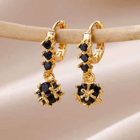 Brincos Esféricos de Zircônia (Banhado a Ouro 18K)
