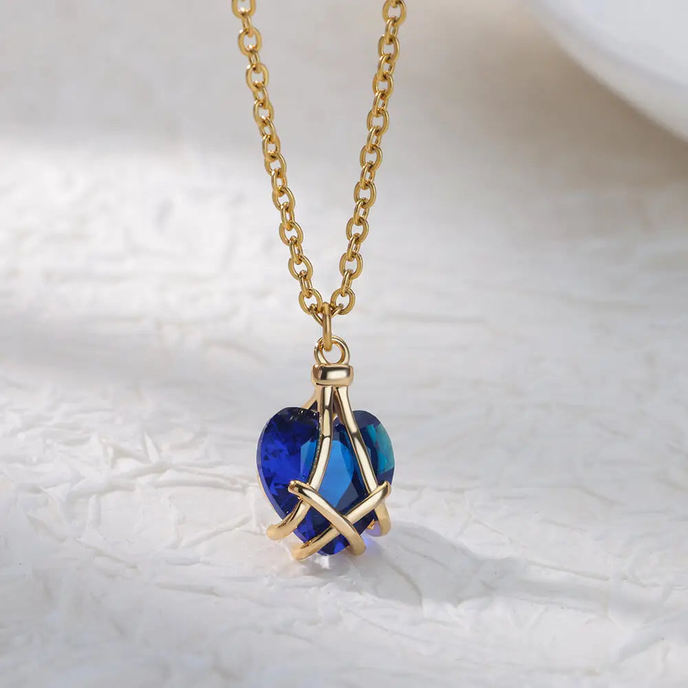 Colar Coração de Zircônia (Banhado a Ouro 18K)