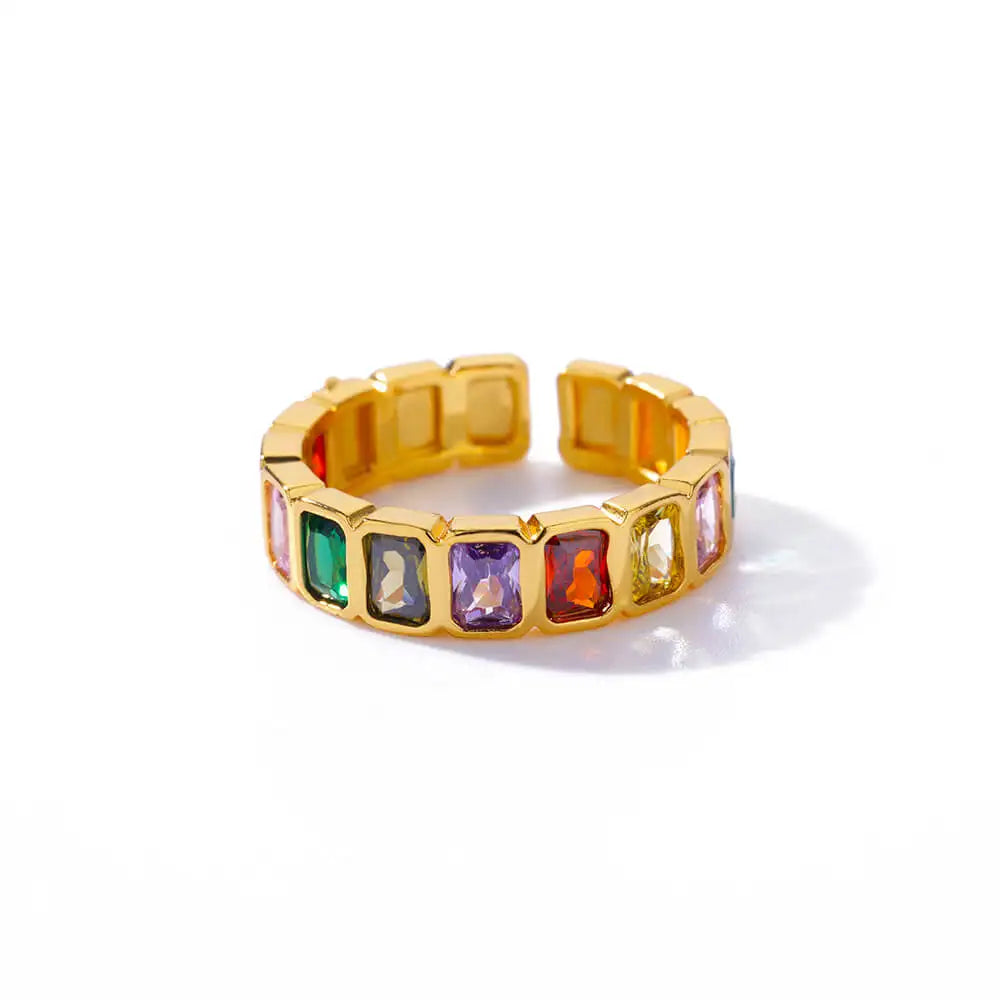 Anel Minimalista Geométrico (Banhado a Ouro 18K)