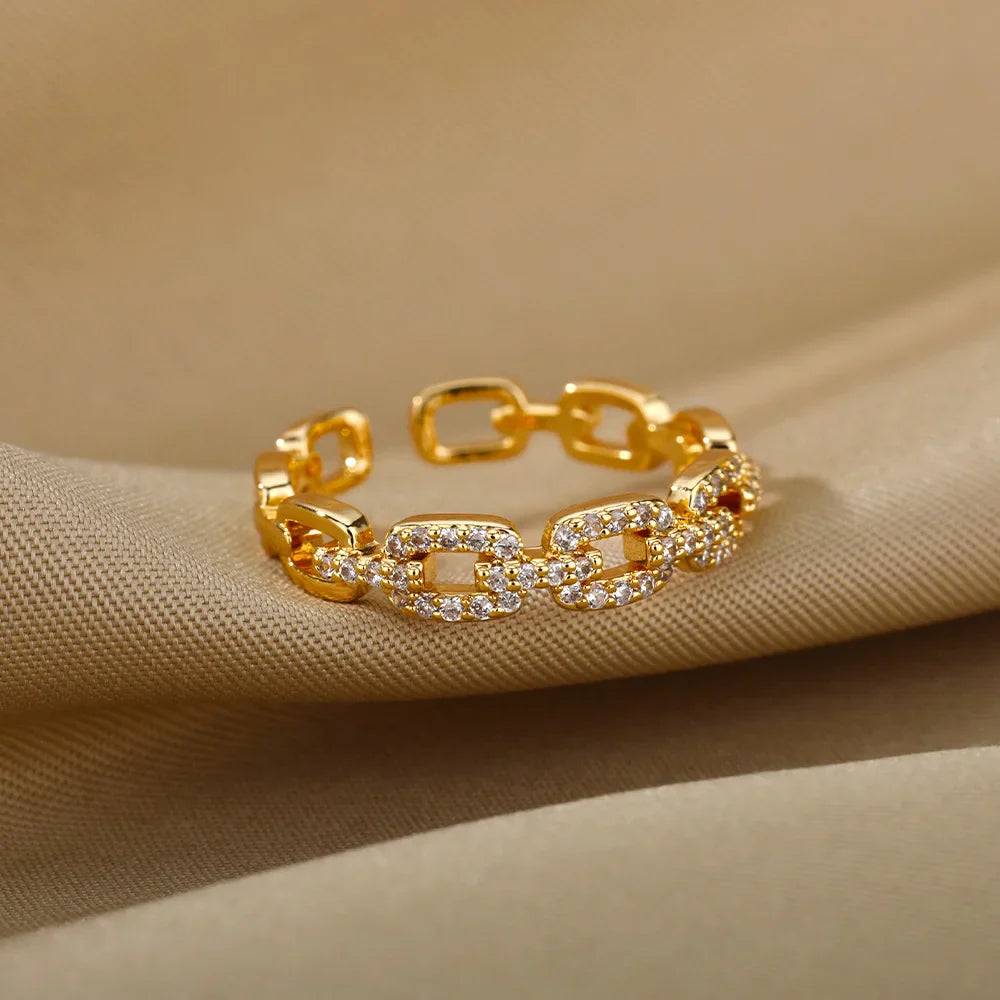Anel Elo Dourado (Banhado a Ouro 18K)
