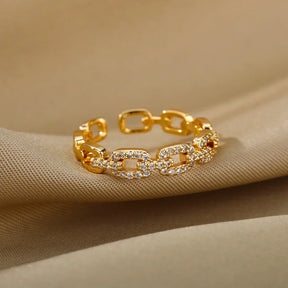 Anel Elo Dourado (Banhado a Ouro 18K)