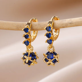 Brincos Esféricos de Zircônia (Banhado a Ouro 18K)