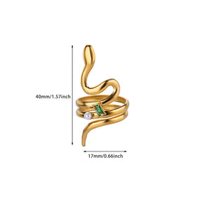 Anel Serpente Dourada (Banhado a Ouro 18K)