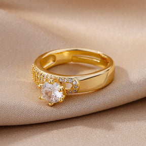 Anel Solitario (Banhado a Ouro 18K)