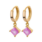 Brincos Pirâmide Zircônia (Banhado a Ouro 18K)