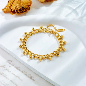 Pulseira Link Geométrica Chic (Banhado a Ouro 18K)