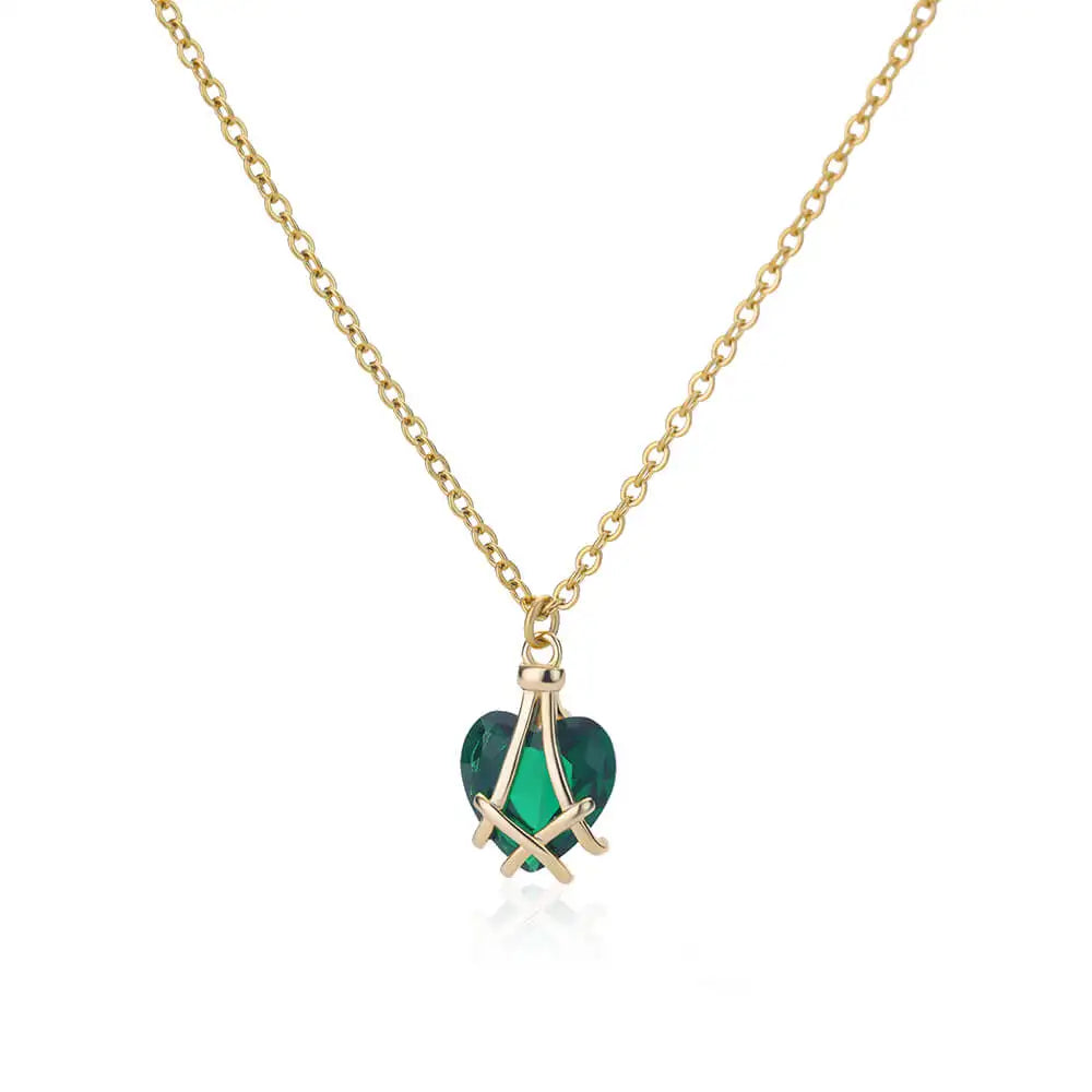Colar Coração de Zircônia (Banhado a Ouro 18K)