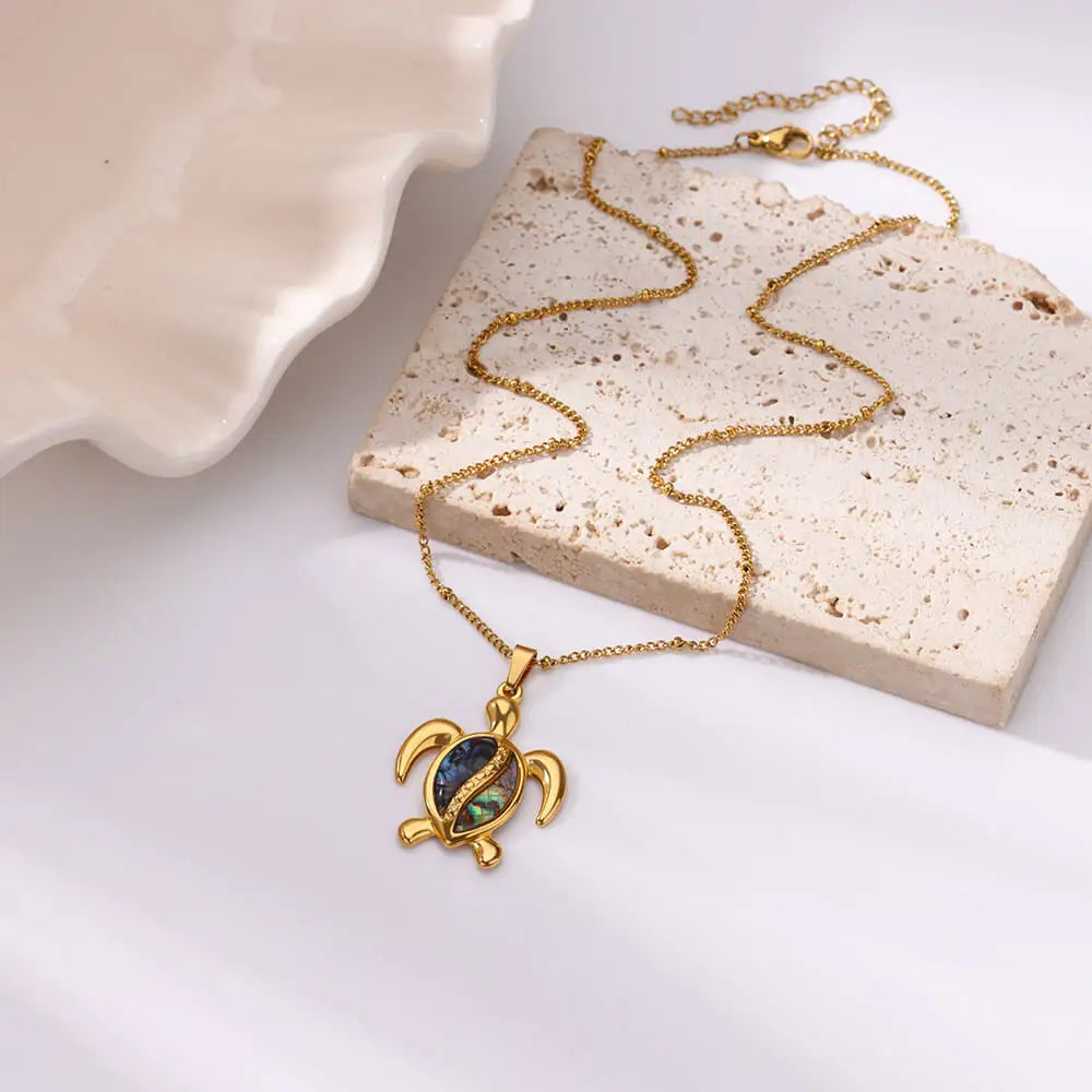 Colar Tartaruga do Mar (Banhado a Ouro 18K)