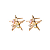 Brincos de Estrela com Zircônia (Banhado a Ouro 18K)