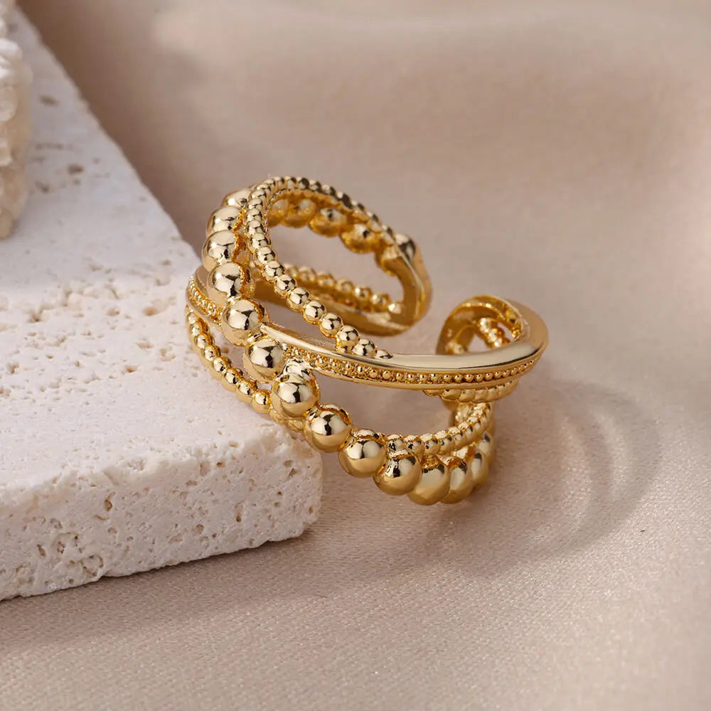 Anel Polvo (Banhado a Ouro 18K)