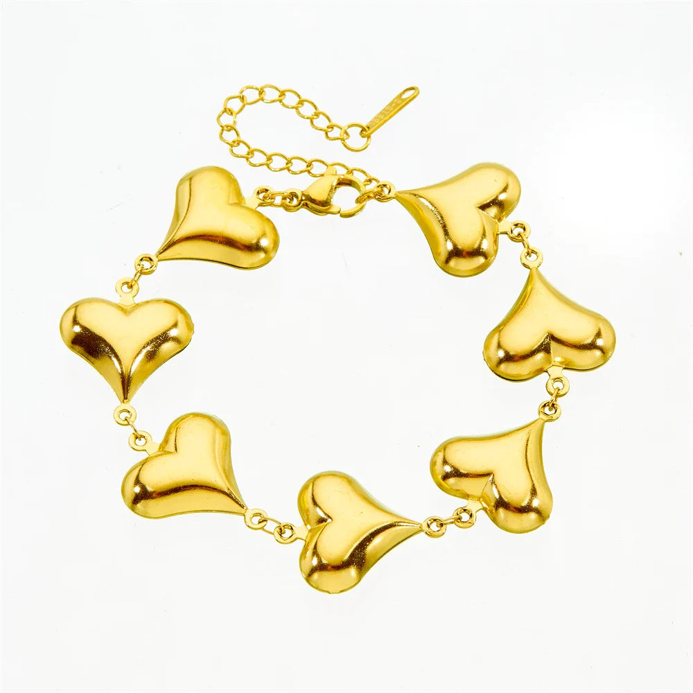 Pulseira Coração Mood Dourada (Banhado a Ouro 18K)