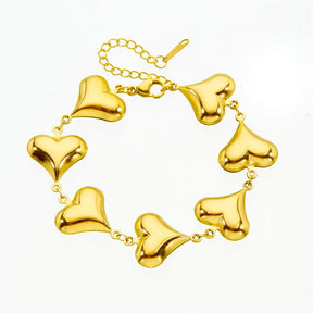Pulseira Coração Mood Dourada (Banhado a Ouro 18K)