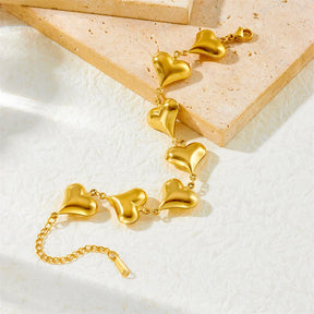 Pulseira Coração Mood Dourada (Banhado a Ouro 18K)
