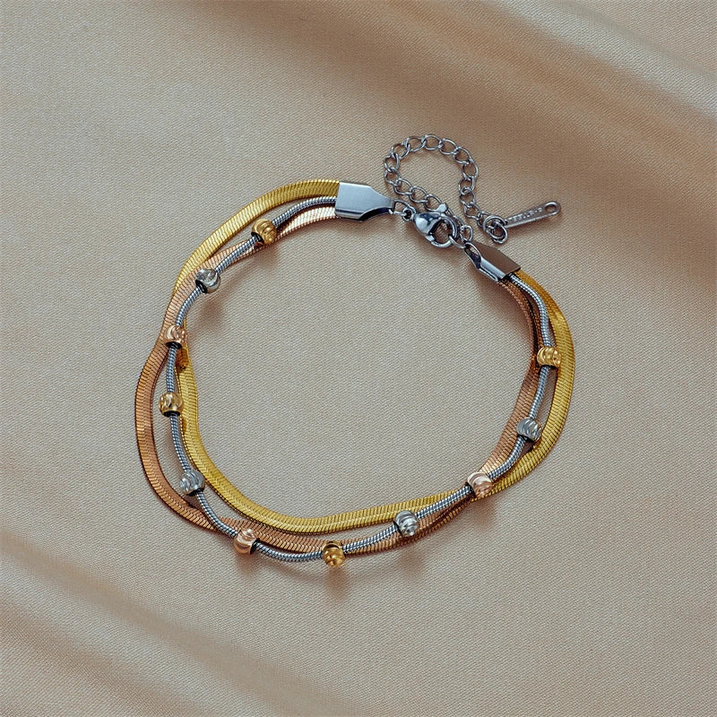 Pulseira Elegância Geométrica (Banhado a Ouro 18K)