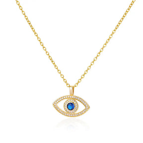 Colar Olho Grego com Zircônia (Banhado a Ouro 18K)