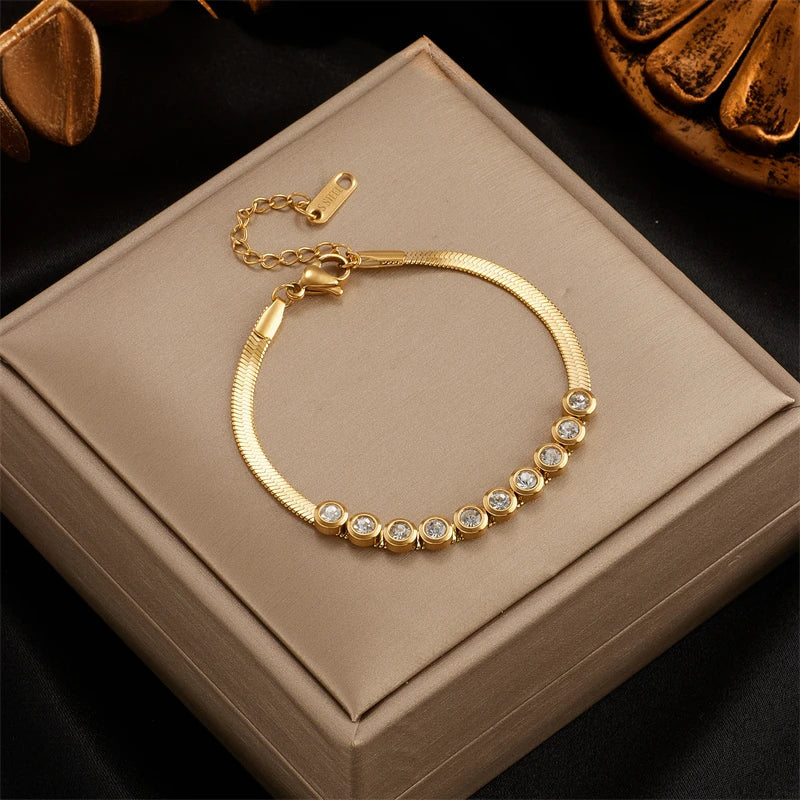 Pulseira Geométrica Dourada (Banhado a Ouro 18K)