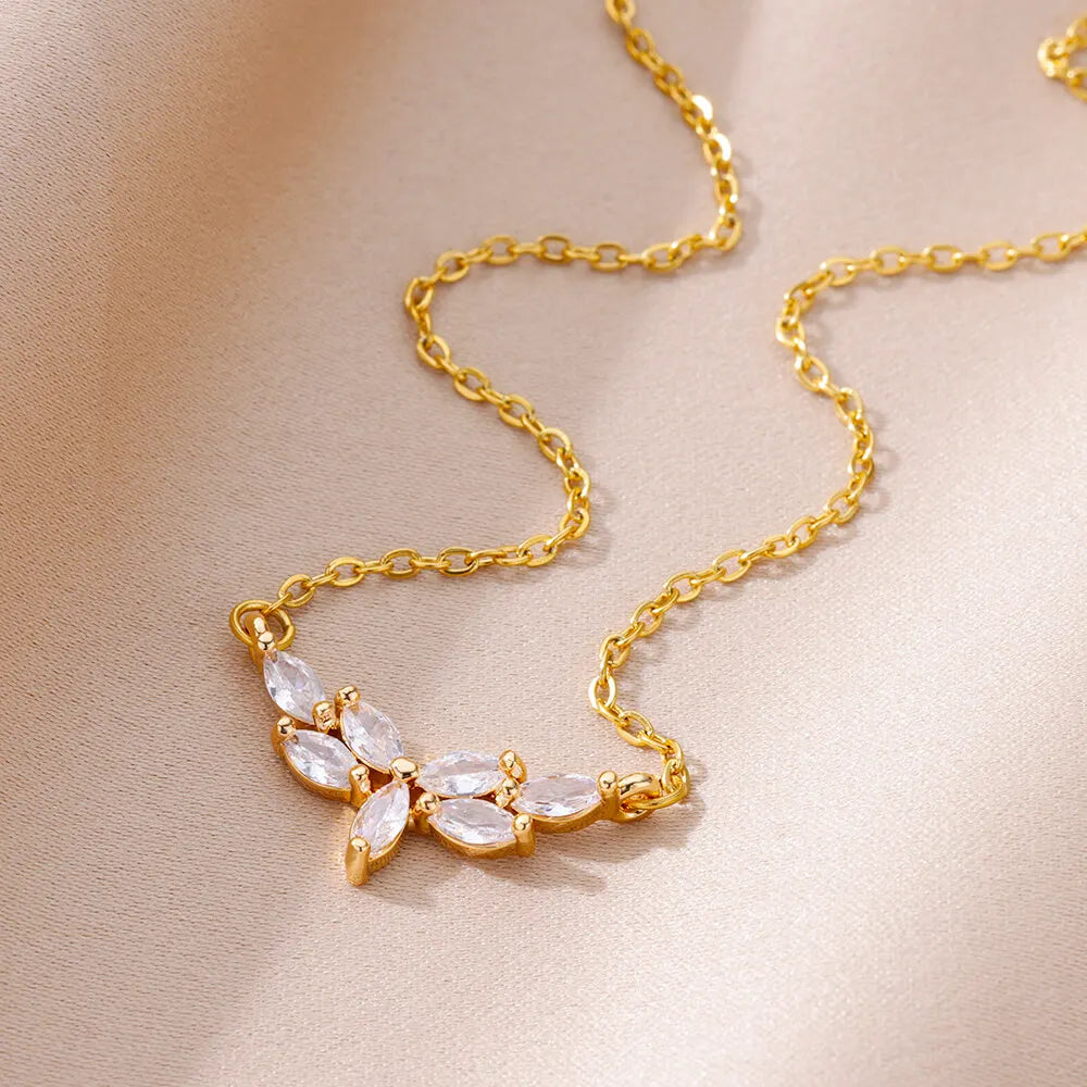 Colar Gota Dourada Vine (Banhado a Ouro 18K)