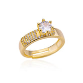 Anel Solitario (Banhado a Ouro 18K)