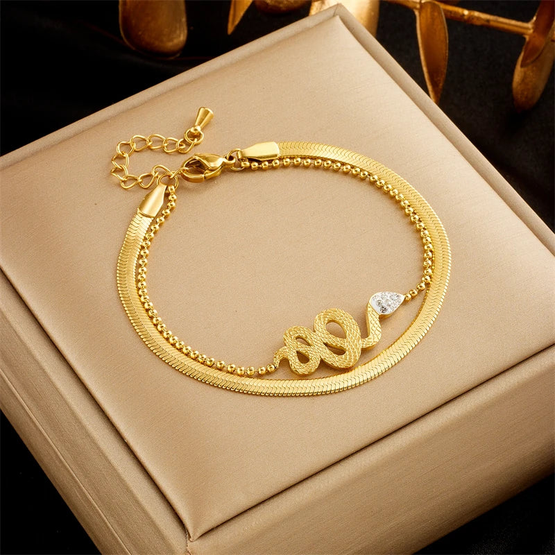Pulseira Snack Dourada (Banhando a Ouro 18K)