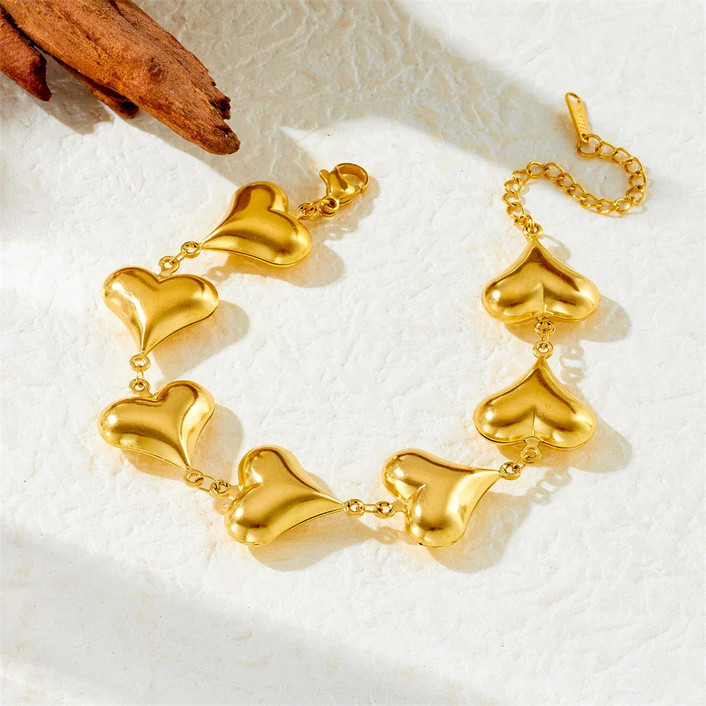 Pulseira Coração Mood Dourada (Banhado a Ouro 18K)